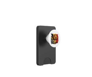Cadeau Lion Belgique Drapeau Tricolore Identité Esprit Libre PopSockets PopWallet pour MagSafe