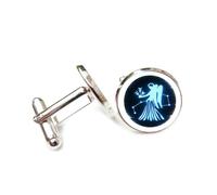Cadeau Littéraire Inspiré De La Matrice, Avec Projection Holographique. Signe Du Zodiaque Vierge. Boucle De Manchette Porte-Bonheur Personnalisée. Accessoire De Chemise Idéal Pour Une Comptable, U
