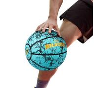 Cadeau lumineux de basket-ball PU - Night Street Ball, Light Up Toy | Boule de sport réfléchissante avec sac net et aiguille, basket-ball brillant pour photos et divertissement d'entraînement