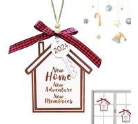 Cadeau Maison Nouvelle Décoration | Ornement Bois Nouveau Logement Pendaison,Pendentif Bois Décor Couple Hommes Femmes Propriétaire Appartement Arbre Portes Fenêtres