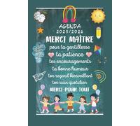 Cadeau Maitre D'école: Agenda Professeur Semainier Original , merci enseignant , fin d’année remerciement