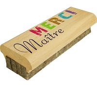 Cadeau Maître d'école - Brosse à tableau en Bois efface le Feutre et la Craie sur Tableaux Noirs et Tableaux Blancs - primaire et maternelle instituteur (Merci Maitre)