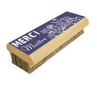 Cadeau Maître d'école - Brosse à tableau en Bois efface le Feutre et la Craie sur Tableaux Noirs et Tableaux Blancs - primaire et maternelle instituteur (Merci Maître - Bleu)