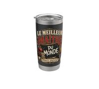 Cadeau Maître d'École fin Année Meilleur du Monde Original Gobelet isotherme en acier inoxydable double paroi