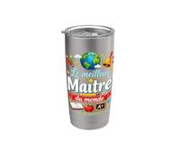 Cadeau Maître d'École fin Année Original Meilleur du Monde Gobelet isotherme en acier inoxydable double paroi