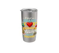 Cadeau Maître École fin d'Année MERCI Enseignant Grand Cœur Gobelet isotherme en acier inoxydable double paroi