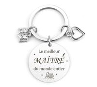 Cadeau Maître et Atsem de Maternelle - Porte Clef Merci Pour Professeur d'École - Fin d'Année