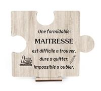 Cadeau Maitresse,Cadeau Maitresse D'école Fin D'année,Cadeau Personnalisé Maitresse,Idee Cadeau Maitresse D'école,Cadeau Maitre Anniversaire,Cadeau Maitre Noel,Puzzle Planches en Bois