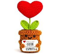 Cadeau Maitresse d’École - Cœur au Crochet “Il faut un grand cœur pour faire grandir de petits esprits” -Maîtresse Fin d’Année ou Professeur - Idée Cadeau Originale de Remerciement ou de Noel
