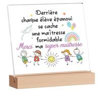 Cadeau Maitresse D'école, Acrylique Plaque Merci Maitresse