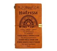 Cadeau Maitresse D'école, Cadeau Maitresse - Cahiers Avec Mots de Remerciement, Merci Maitresse - Carnet de Notes en Cuir Maitresse, Cadeau Maitresse d'école Fin d'Année, Cadeaux Maitresse d'école