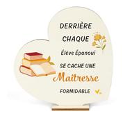 Cadeau Maitresse D'école Cadeau Personnalisé Maitresse Wooden Ornamente Cadeaux Maîtresse D'école Fin D'année Retraite Original Idee Merci Cadeaux pour Maîtresse Atsem Nounou Creche Aesh AVS Noël