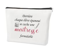 Cadeau Maitresse D'école Cadeaux D'école Fin D'année Merci Cadeau Maitresse Atsem Maternelle Cadeaux Noel Valentin Saint Paques Halloween Anniversaire Original Trousse Maquillage pour Maitresse