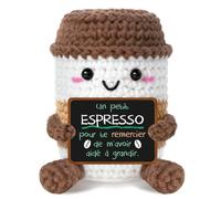 Cadeau Maitresse D'école, Déco Espresso Crochetée Faite Main | Cadeau Merci Maitresse Atsem Maternelle, Idee Cadeau Maitresse Fin d'Année, Merci Maitresse Professeur Atsem