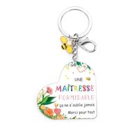 Cadeau Maitresse D'école Fin D'année Acrylique Porte Clef Cadeau Maitre D'école Merci Atsem Maitre Nounou Professeur Prof Maîtresse Cdeaux Anniversaire Noël Retraite Nouvel an Fin D'année Remerciement