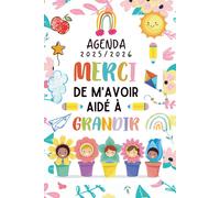 Cadeau Maitresse D'école Fin D'année: Agenda Semainier Personnalisé , Jolie Couverture