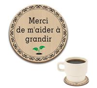 Cadeau Maitresse D'école Fin D'année,Cadeau Atsem Maternelle Personnalisé Merci Cadeaux Maitre D'école Professeur Prof Directrice Départ Retraite Noel Remerciements Dessous de Verre en Bois