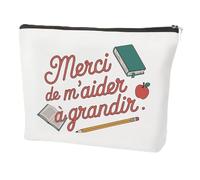 Cadeau Maitresse D'école Fin D'année, Cadeau Maitresse Maîtresse Atsem l'enseignant Merci Départ Retraite Maquillage Pochette Cosmétique Sacs Valentine Anniversaire Noel Paques Cadeaux Original Femme