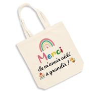 Cadeau Maitresse D'école Fin d'année Cadeau Personnalisé Maitresse Sac en Toile Idee Cadeau Maîtresse Original Cadeau Atsem Maternelle Cadeau Creche Cadeau Merci Maitresse Institutrice Aesh Prof