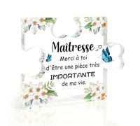 Cadeau Maitresse d'école Fin d'année Merci Maîtresse Acrylique Puzzle Cadeau Atsem Maternelle Cadeaux Nounou Maitre Cadeaux Merci Noel Pour Professeur Aesh Creche Institutrice Prof Avs Maître