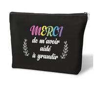 Cadeau Maitresse D'école Fin D'année, Merci Maitresse Maîtresse Atsem l'enseignant Cadeau Valentine Anniversaire Noel Paques Cadeaux Maquillage Pochette Cosmétique Sacs Trousse de Toilette Femme
