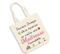 Cadeau Maitresse D'école Fin D'année Sac en Toile Cadeau Personnalisé Maitresse Cadeau Maîtresse Original Cadeau Atsem Maternelle Idee Cadeau Merci Maitresse Cadeau Pemerciement Aesh Avs Prof Nounou