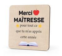 Cadeau Maitresse D'école Fin D'année Scolaire Merci Maitresse Cadeau Atsem Original Dessous De Verre Cadeaux Maîtresse Anniversaire Retraite pour Professeur Institutrice Prof Maternelle Nounou Aesh