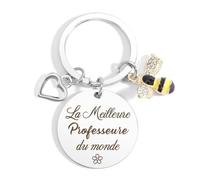 Cadeau Maitresse D'École: Porte-Clef Pour Professeur, Institutrice, Fin D'année, Merci, Anniversaire, Noël - Meilleure Professeure