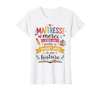 Cadeau Maîtresse École Fin Année Enseignante Original Merci T-Shirt