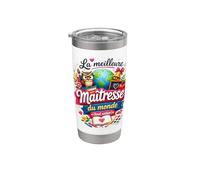 Cadeau Maîtresse École fin Année Original Meilleure du Monde Gobelet isotherme en acier inoxydable double paroi