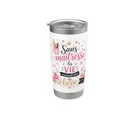 Cadeau Maîtresse École fin d'Année Original Humour La obelet isotherme en acier inoxydable double paroi