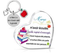 Cadeau Maîtresse École - Ornement Acrylique - Idée Cadeau ATSEM, Fin Année, Jour des Professeurs - Lot de 2 Maîtres OBJET DECORATIF