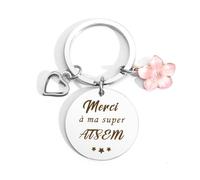 Cadeau Maitresse et Atsem - Porte Clé pour École Maternelle - Merci Noel et Fin D'année