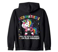 Cadeau Maîtresse Licorne Magique Fin Année Scolaire Sweat à Capuche