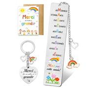 Cadeau Maitresse, Marque Page Merci Maitresse Porte Clef, Cadeau Maîtresse | D'école pour de Fin d'année Scolaire Maternelle Thème Remerciement Retraite Anniversaire Maîtresse