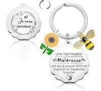 Cadeau Maîtresse Porte Clef d'École - Merci Pour Anniversaire Femme