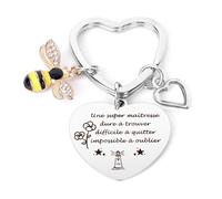 Cadeau Maitresse Porte Clef - Noel et Fin D'année Pour Maitresse D'école et Professeur - Remerciement Original