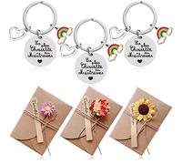 Cadeau Maîtresse,Porte clés maîtresse - La Plus Chouette des Maîtresses | Porte Clés Chaînette Idée Cadeau Fin d'année Scolaire École Noël Remerciement,cadeau école