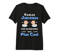Cadeau Maman de Jumeaux Garcon Tshirt Maman attends Jumeaux T-Shirt Haut de Gamme