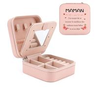 Cadeau Maman,Idee Cadeau Fete Des Meres Anniversaire Belle Mere Cadeaux Pour Jeune Future Maman Noël Noel Fête Des Mères Original Saint-Valentin,Petite Boite a Bijoux Voyage Rangement Bijoux Femme