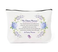 Cadeau Maman Original Fete des Meres Trousse Maquillage Femme Cadeau Anniversaire Maman Mere Fille Belle-Maman Mama Surprise Cadeaux Belle-Mere Fete des Mere Noël Saint Valentin Trousse de Toilette