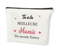 Cadeau Mamie,Fete des Meres Anniversaire Merci Remerciement RetraiteIdee Utile Original Noel Personnalisé Cadeau pour Mamie Grand Mere Bonne Fete Mamie Trousse de Maquillage