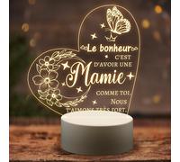 Cadeau Mamie, Veilleuse En Acrylique Cadeau Fete Des Grand Mere Original, Idee Cadeau Anniversaire Grand Mere