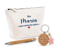Cadeau Maria Pas comme Les Autres | Coffret Trousse, Stylo & Porte-clés Remerciement Femme