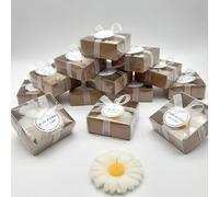 cadeau mariage invité bougie personnalisée, 100 Pièces marguerite remerciement Idée petit cadeau pour merci baptêmes our mariage, cadeaux de fête, fiançailles, anniversaire, Noël, baptême