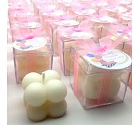 cadeau mariage invité bougie personnalisée, 100 Pièces parfumées bougie remerciement Idée petit cadeau pour merci baptêmes our mariage, cadeaux de fête, fiançailles