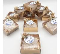 cadeau mariage invité bougie personnalisée, 20 Pièces remerciement Idée petit cadeau pour merci baptêmes our mariage, cadeaux de fête, fiançailles, anniversaire, Noël, baptême (blanc)