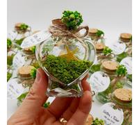 cadeau mariage invité bougie personnalisée, Gel Bougies dans un pot en verre, 50 Pièces parfumées remerciement baptêmes our mariage, cadeaux de fête, fiançailles (gel blanc, sable vert)