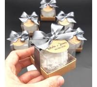 cadeau mariage invité bougie personnalisée, Rose 20 Pièces parfumées bougie remerciement Idée petit cadeau pour merci baptêmes our mariage, cadeaux de fête, fiançailles