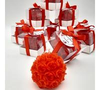 cadeau mariage invité bougie personnalisée, Rose 20 Pièces parfumées bougie remerciement Idée petit cadeau pour merci baptêmes our mariage, cadeaux de fête, fiançailles